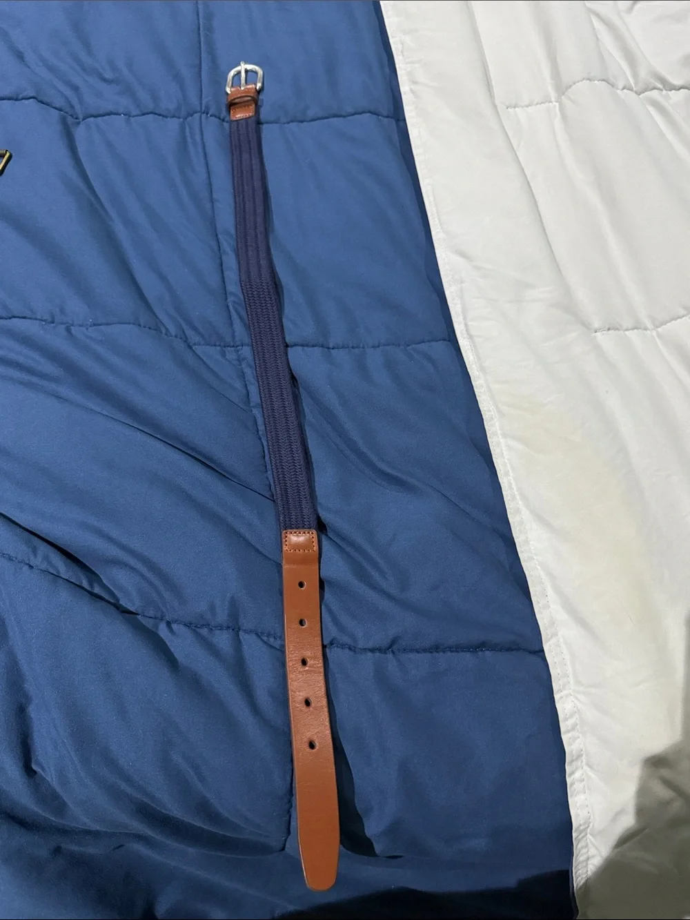 Jcrew boys Navy Blue Quilted Coat with Contrast Trim